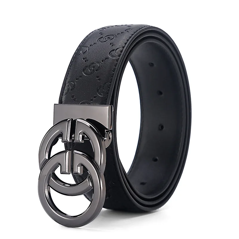 Men's Luxury Genuine Leather Belt with Automatic Alloy Buckle - Premium Designer Waist Strap