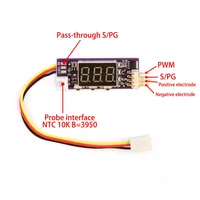 DC 12V 4 Wire PWM Fan Temperature Governor Speed Digital Display Support 3A On/Off Control 3