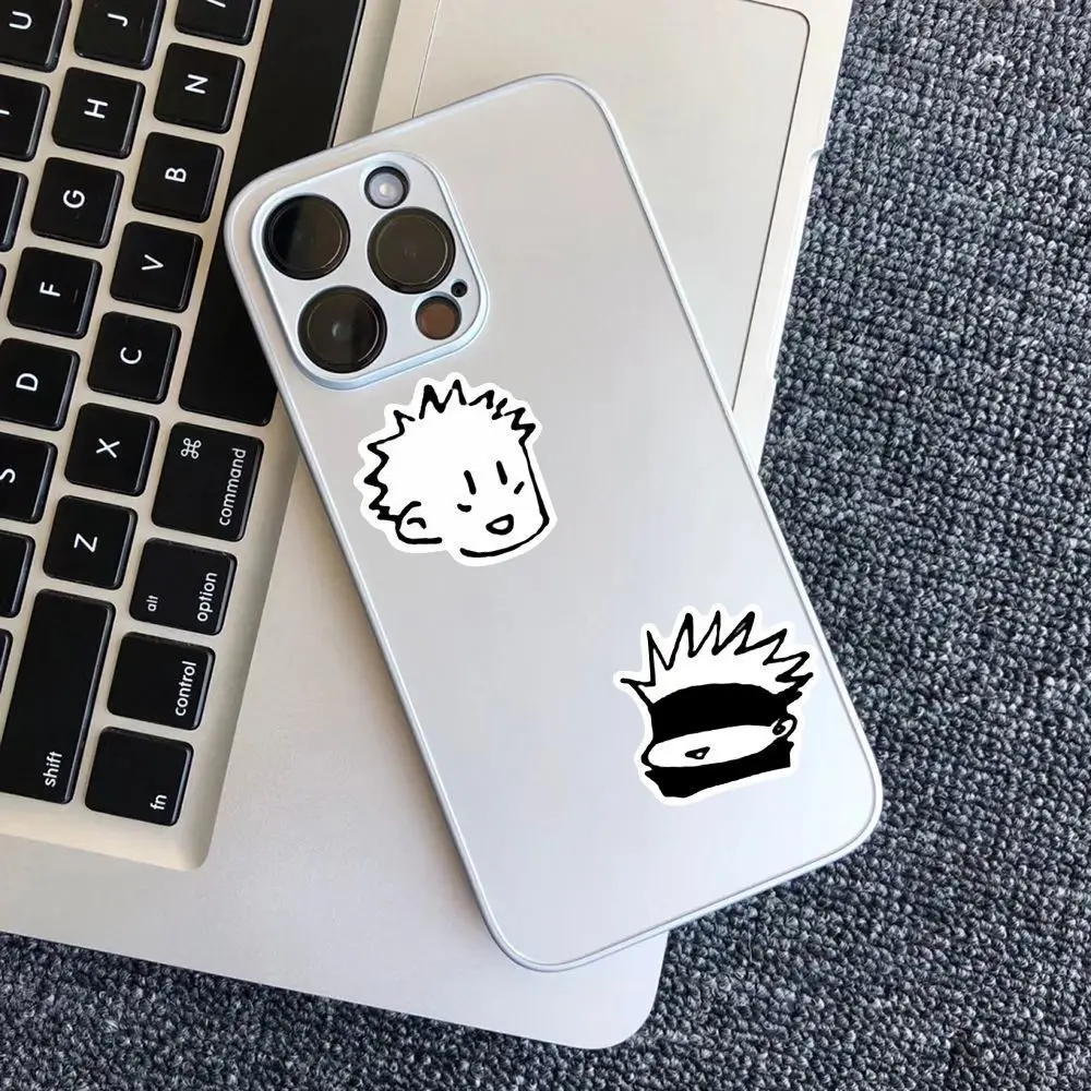 JJK Anime Sticker Gojo Satoru Geto Suguru Stickers Zhou Shu Hui Zhan Black White Manga Style Cute Laptop Phone Case Cute Decor comics photo cards manga photo cards