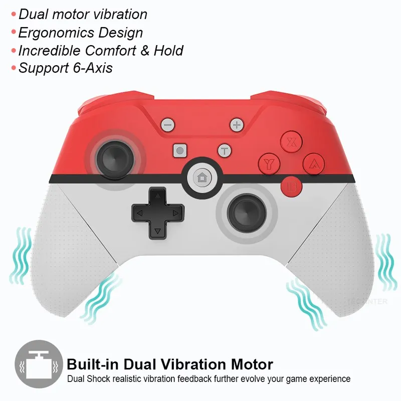 Wireless Gamepad Compatible Nintendo Switch Pro NS Pro Game joystick Controller For Switch PC with NFC 6-Axis Support Bluetooth