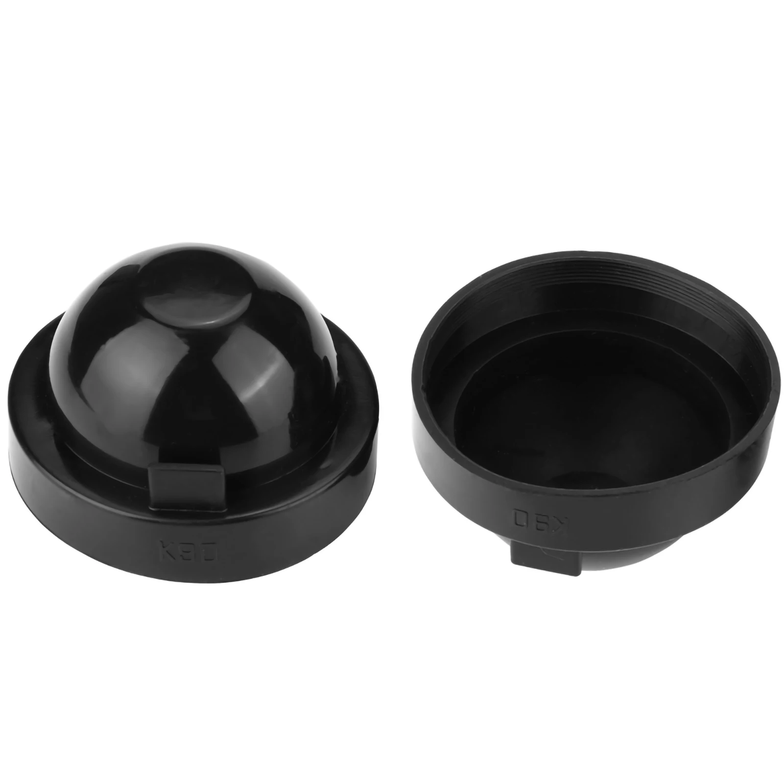 2개 90mm 블랙 고무 자동차 LED 헤드라이트 먼지 커버 하우징 씰 캡 방수 헤드라이트 씰 캡