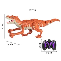 TEMI large RC Dinosaur Toy For Kids. Simulated T-rex With Spray, Light/sounds. Electric Walking. For 3-7-year-olds. 2
