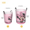 Custom Minnie Mouse Anime Cartoon Laundry Basket Collapsible Baby Hamper for Nursery Toys Organizer Storage Bins 6