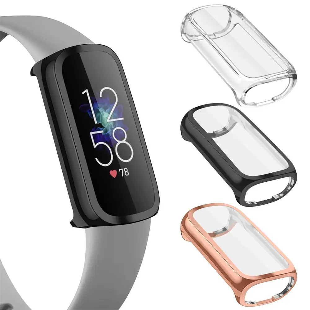Protective Case For Fitbit Luxe Strap Full Screen Protector Cover Smart