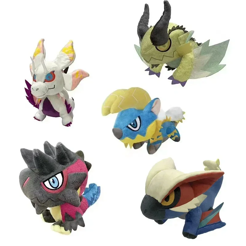 

Cute Cartoon Game Monsters Hunters Plush Doll Capcomed Cosplay Kawaii Stuffed Toy Cushion Dragon Wolf Pillows Kids Gift