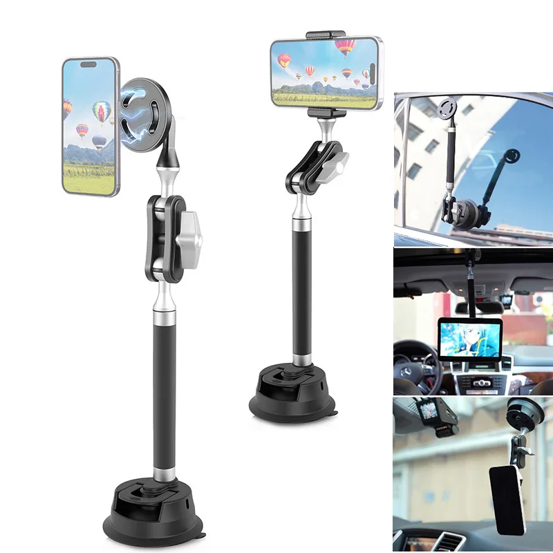 

New Car Suction Cup with Ball Head Arm Magnetic Mount Holder Stands for Gopro Hero DJI OSMO SJcam Action Cameras Mobile Phones