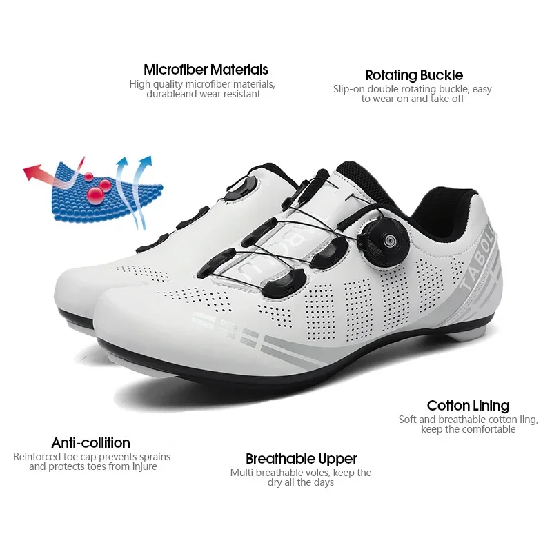 Professional Cycling MTB Shoes Men Route Cleats Road Bike Speed Flat Sneaker Women Racing Bicycle Mountain Spd Biking Footwear 2