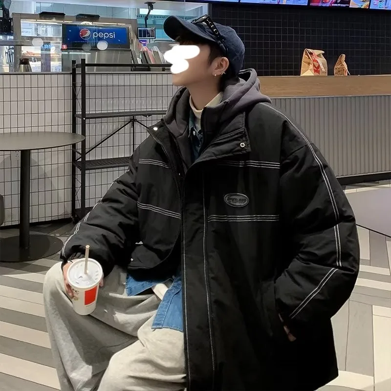 Autumn and Winter Harbor Style Hooded Cotton-padded Jacket Ins Trendy Style Overcome Versatile Loose Cotton-padded Coat