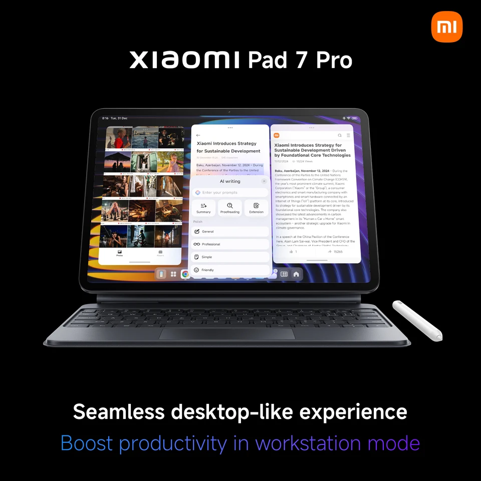 新型グローバル版 Xiaomi Pad 7 Pro Snapdragon 8s Gen 3 CPU 11.2
