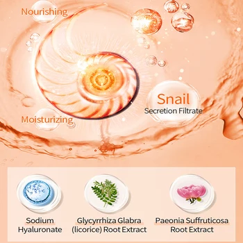 LAIKOU Snail Eye Serum Eye Massage Vitamin C Hyaluronic Acid Skin Care Eye Bags Cream Moisturizing Smooth Skin 15ml - Thumbnail 3