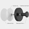 Suction Cup Hooks For Shower, Bathroom, Hanging Towels, Robe, Loofah, Mounting On Glass Shower Doors, Tile, Mirrors, Matte Black 3