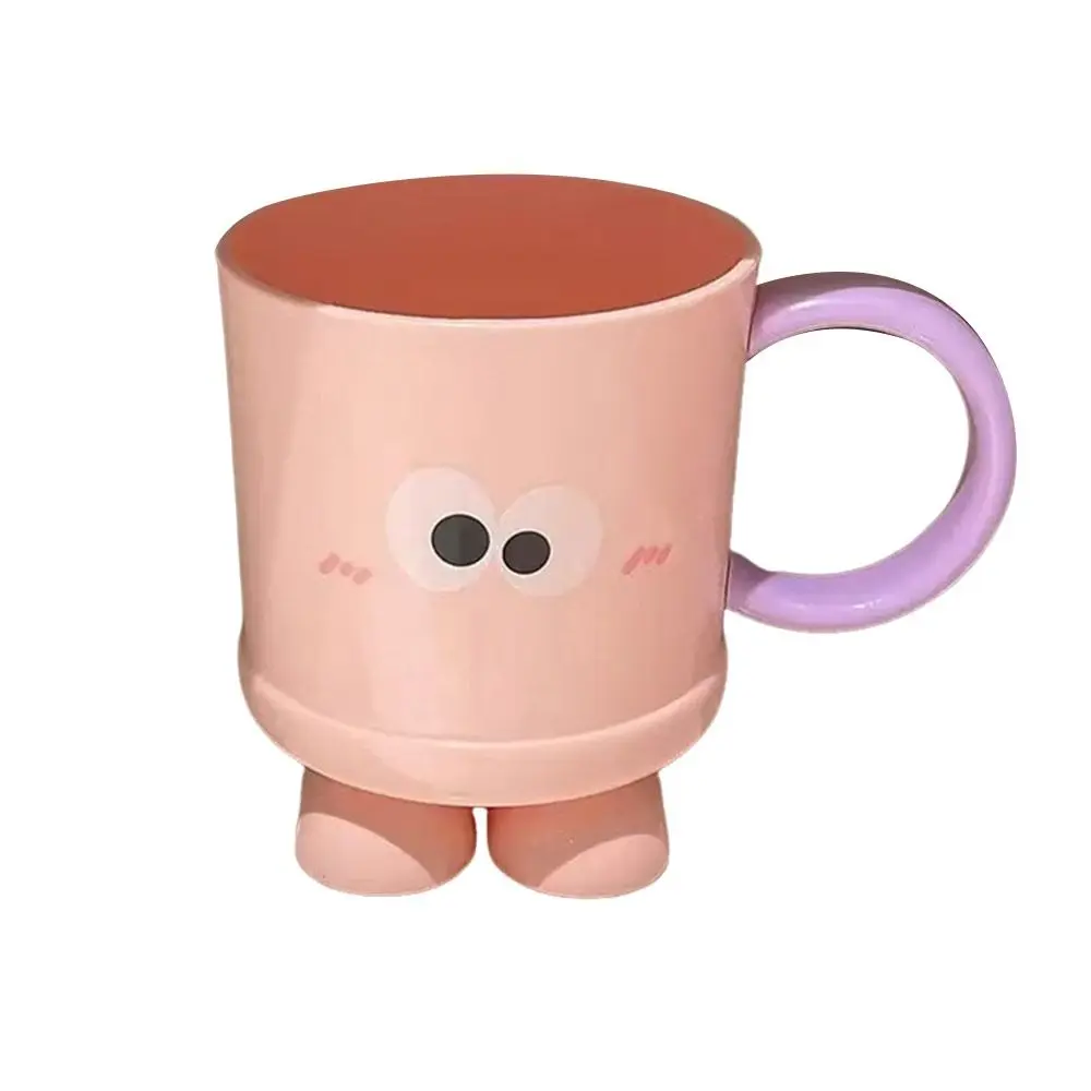 Cartoon Big Eyes Expression Plastic Toothbrush Cup For Bathroom_voghion.com