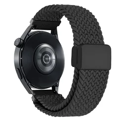 Braided Magnetic Watch Strap, 20mm/22mm, Versatile Fitness Bracelet Band - 1PCS 20mm (Black)
