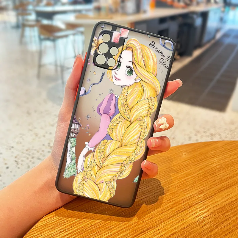 cute phone cases for samsung  Disney Princess Art For Samsung Galaxy A01 A12 A02S A21S A32 A42 A51 A50 A52 A70 A71 A72 Frosted Translucent Phone Case samsung cases cute