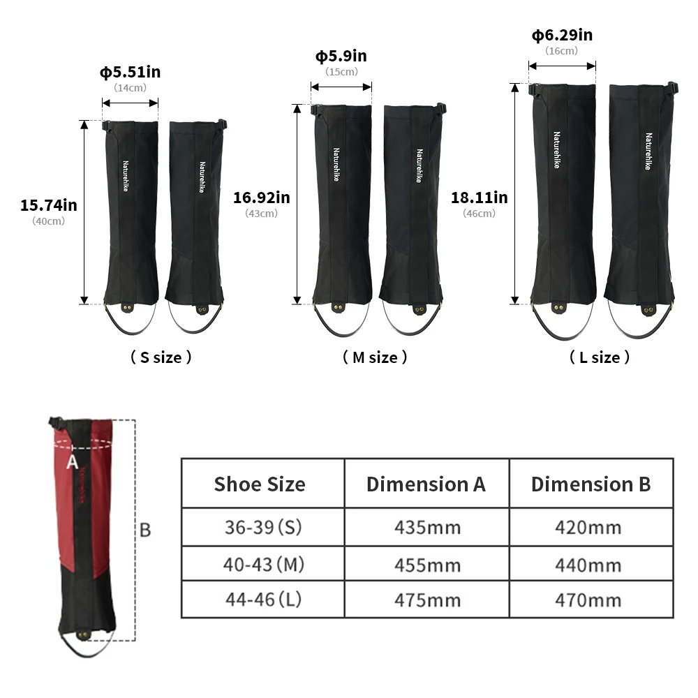 Waterproof Nylon Hiking Gaiters 5