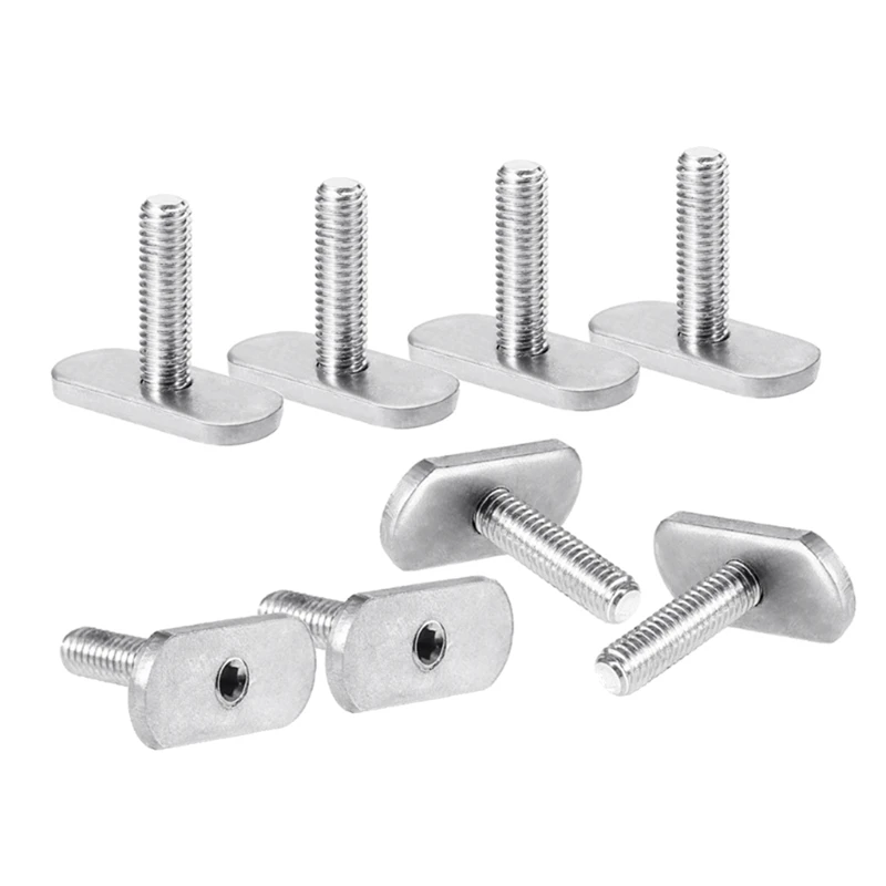 

Hot 8 Pcs Kayak Rail/Track Screws & Nuts T Slot Bolt Replacement Stainless Steel Gear Mounting Bolt Kayak Accessories