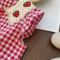 51166-574133.jpg Girls Plaid Dress (Vintage Collar Design)
