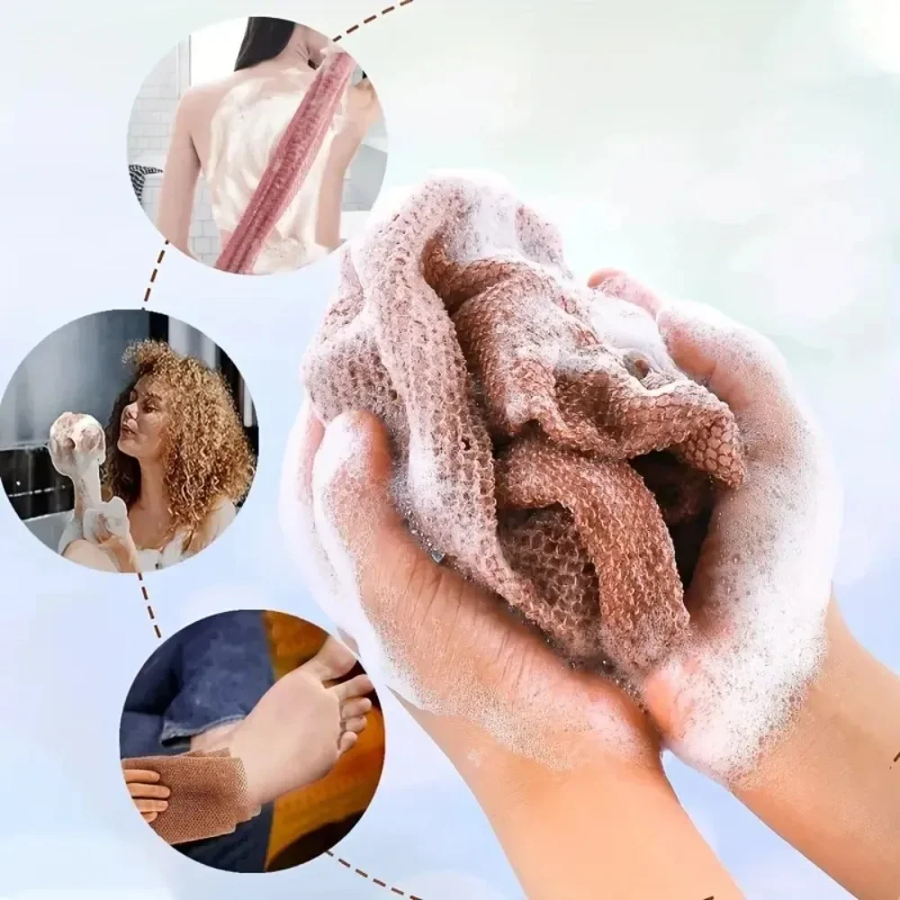 3/1 Pcs Exfoliating African Net Bath Sponge Washcloth Double Side Loofah Towel ack Shower Scrubber for Smooth Skin Bath Supplies 4