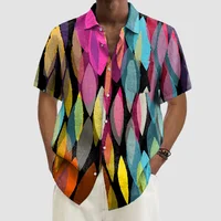 Men's Shirt Summer Casual Fashion Short Sleeved Shirt For Men Loose Breathable Hawaiian Shirt Man Casual Men's Clothing Top 1