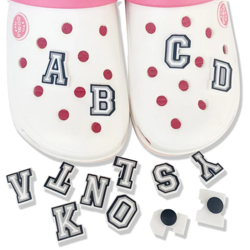 

1pcs Single Sale Letters Alphabet PVC Shoe Buckle Detachable Charms Accessories Decoration Buckles Wholesale Sneakers Kids Gifts