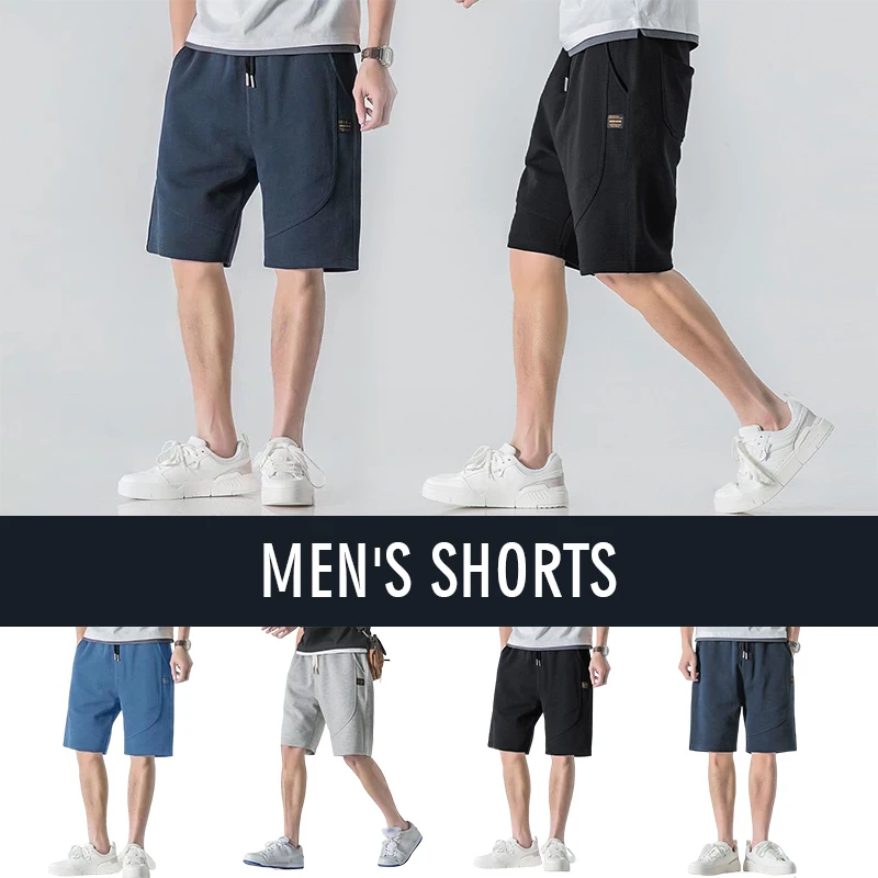 Men Casual Shorts Elastic Waist Loose Sports Pants Overalls Men  Summer Fashion Beach Pants Shorts Streetwear Trousers