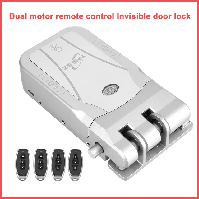 YiHESZ 433Mhz Remote Control Door Lock Dual Motor Touch Lock/unlock Invisible Deadbolt Smart Lock Tuya App Control VS Wafu 026 1