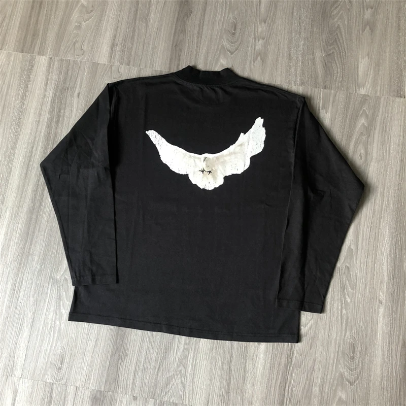 

23SS Top Level Version Long Sleeve YZY DOVE DONDA Kanye West T Shirt Men Women 1:1 Best Quality T-shirts Top Tee Viking