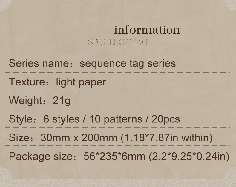 JIANWU Sequence Tag Series Vintage Date Digits Number Label Landscape Material Collage Sticker Creative DIY Journal Stationery