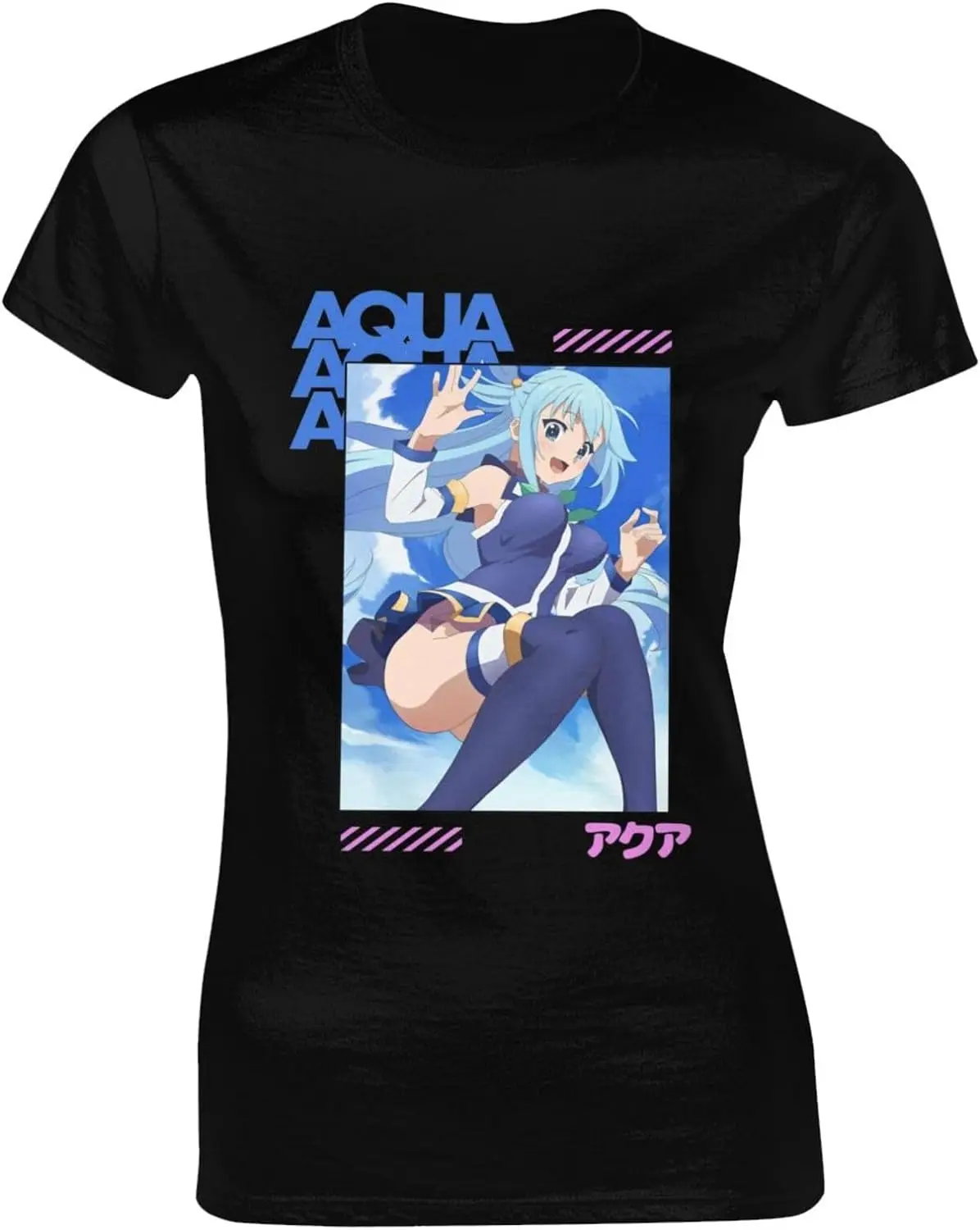 

Женская футболка Konosuba с коротким рукавом, повседневный Топ
