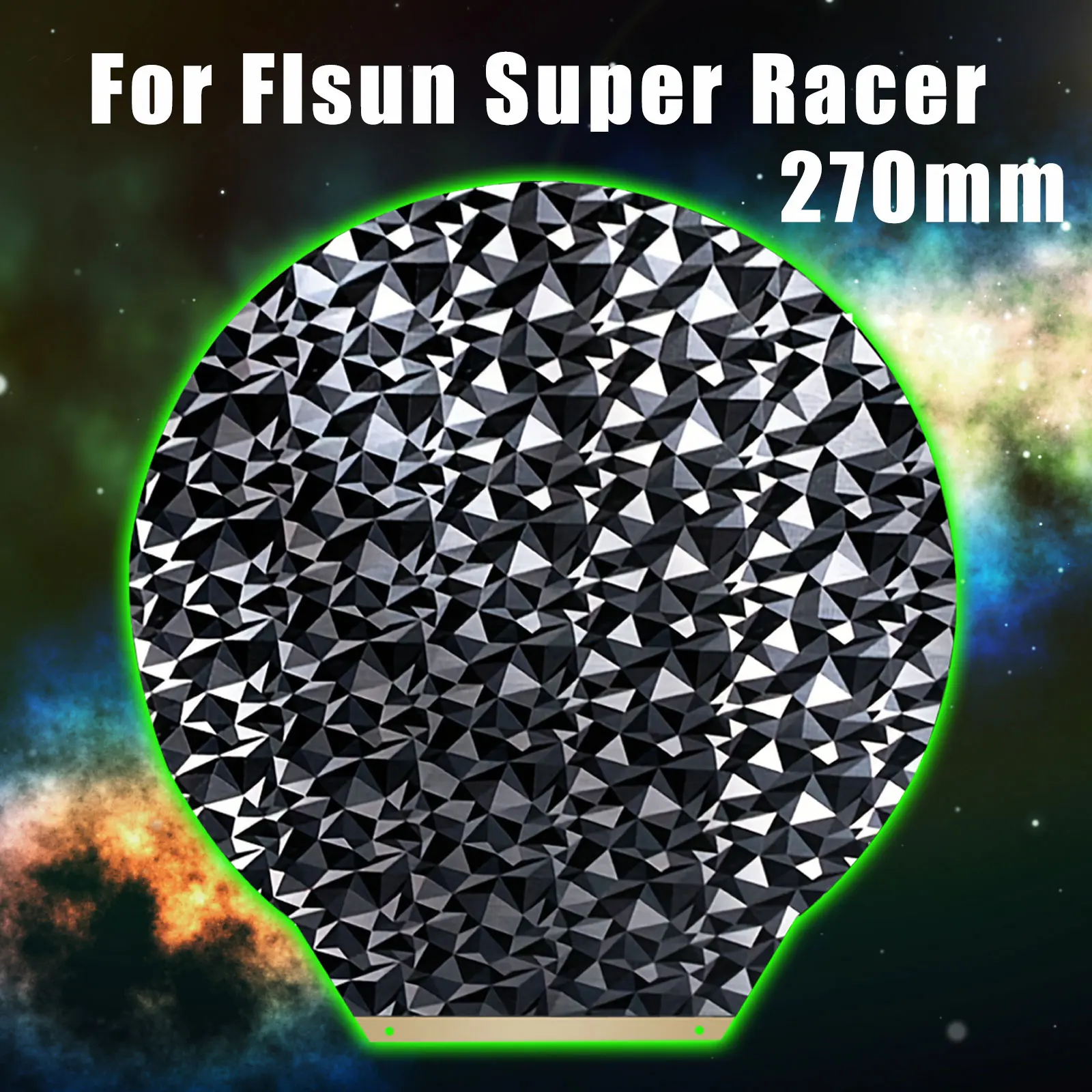 Lamiera Di Acciaio Per Molle Magnetiche Per Flsun Super Racer Pei Flessibile Liscio Peo Hot Bed Build Plate Upgrade Per Flsun Sr Dia 270Mm