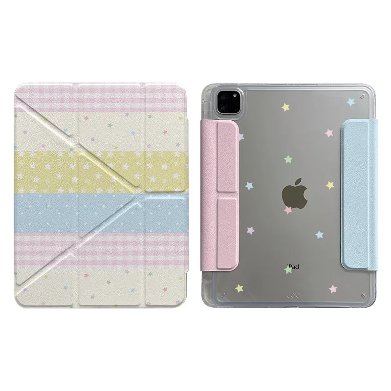 Ins Cute Y-Fold Tablet Case with Stylish Design
