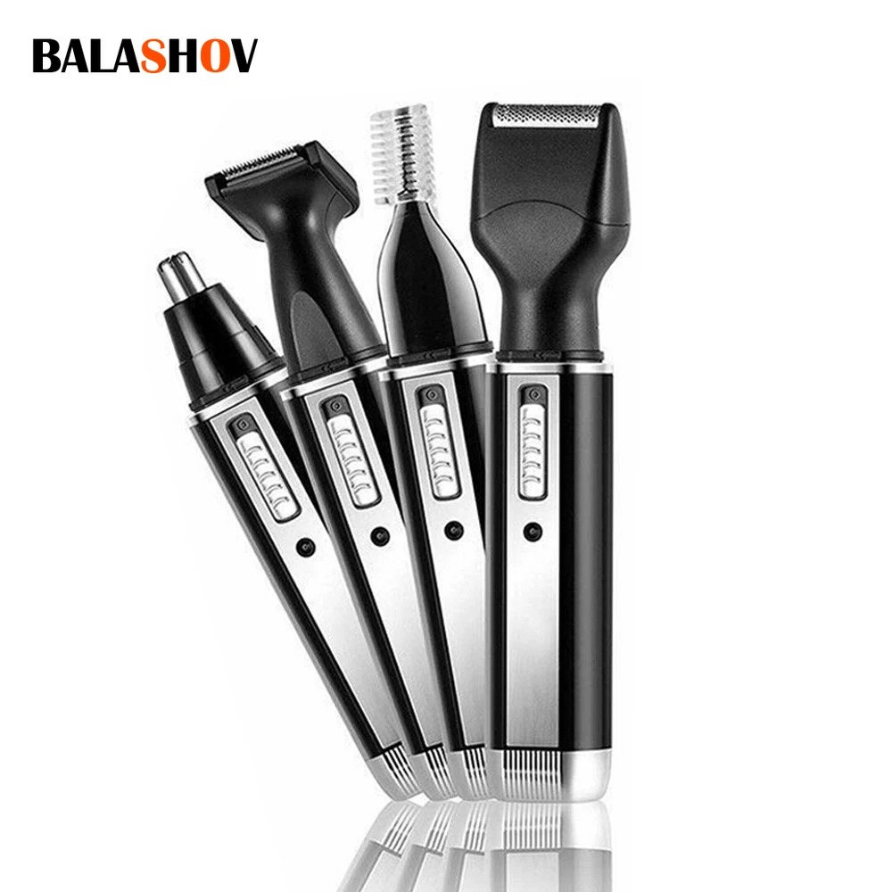 Electric Nose Hair Trimmer 4 in 1 Face Clean Trimmer Razor Removal