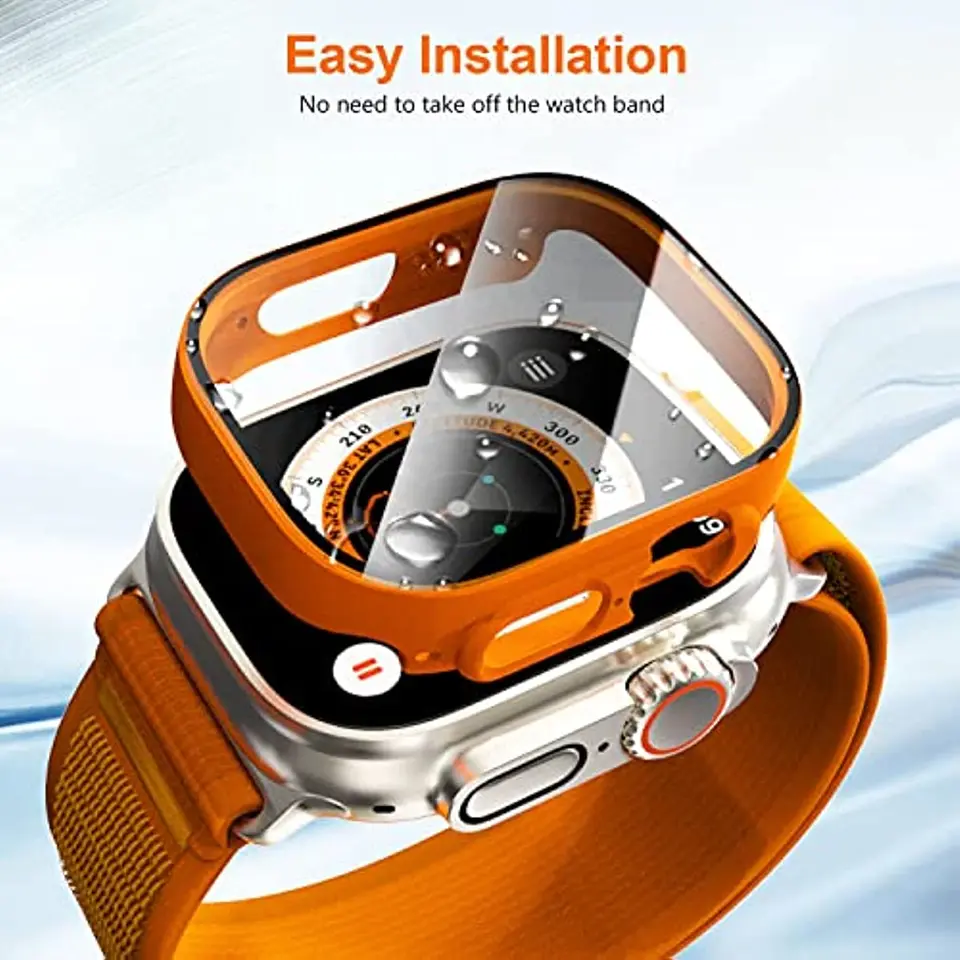 Case+Glass for Apple Watch Ultra 2 49mm Screensaver Shock Protection Bumper  Cover for iWatch