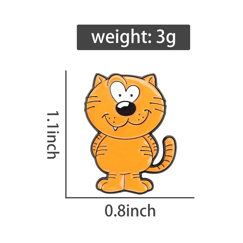 Emaille-Anstecknadeln mit Katzen- und Hundemotiven, „Life Is Better with A Cat“, Flork-Memes, Broschen, Antidepressivum-Abzeichen, Welpen-Miau-Schmuck, Geschenk – Detail 11