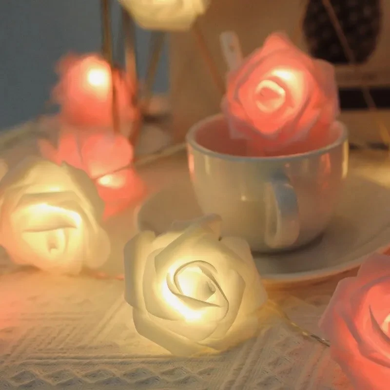 

USB Constant Bright Rose Light String Creative LED Lamps Garden Wedding Decoration Light Living Room Bedroom Atmosphere Lamps