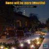 1 Pack Solar Garden Lights 10 LED Pathway Lighting Outdoor Lawn Lamps Landscape Illumination Patio Lights With Stakes Yard Decor 3