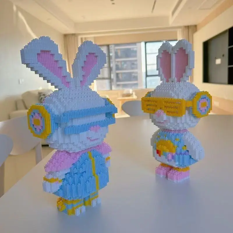 33CM Mini Colorful Rabbit 3D Model small particles Building Block ...