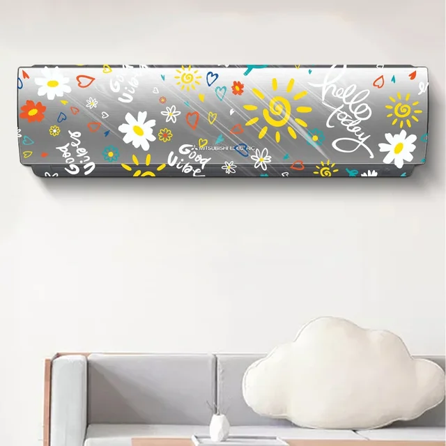 VOSAREA Housse de Protection Anti-poussière pour climatisation Murale  d'intérieur - 80 x 20 x 28 cm