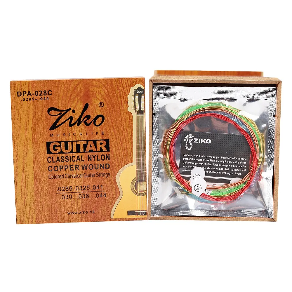 

Струны для классической гитары Ziko Dpa-028C Professional 0285-044 с цветным нейлоновым покрытием