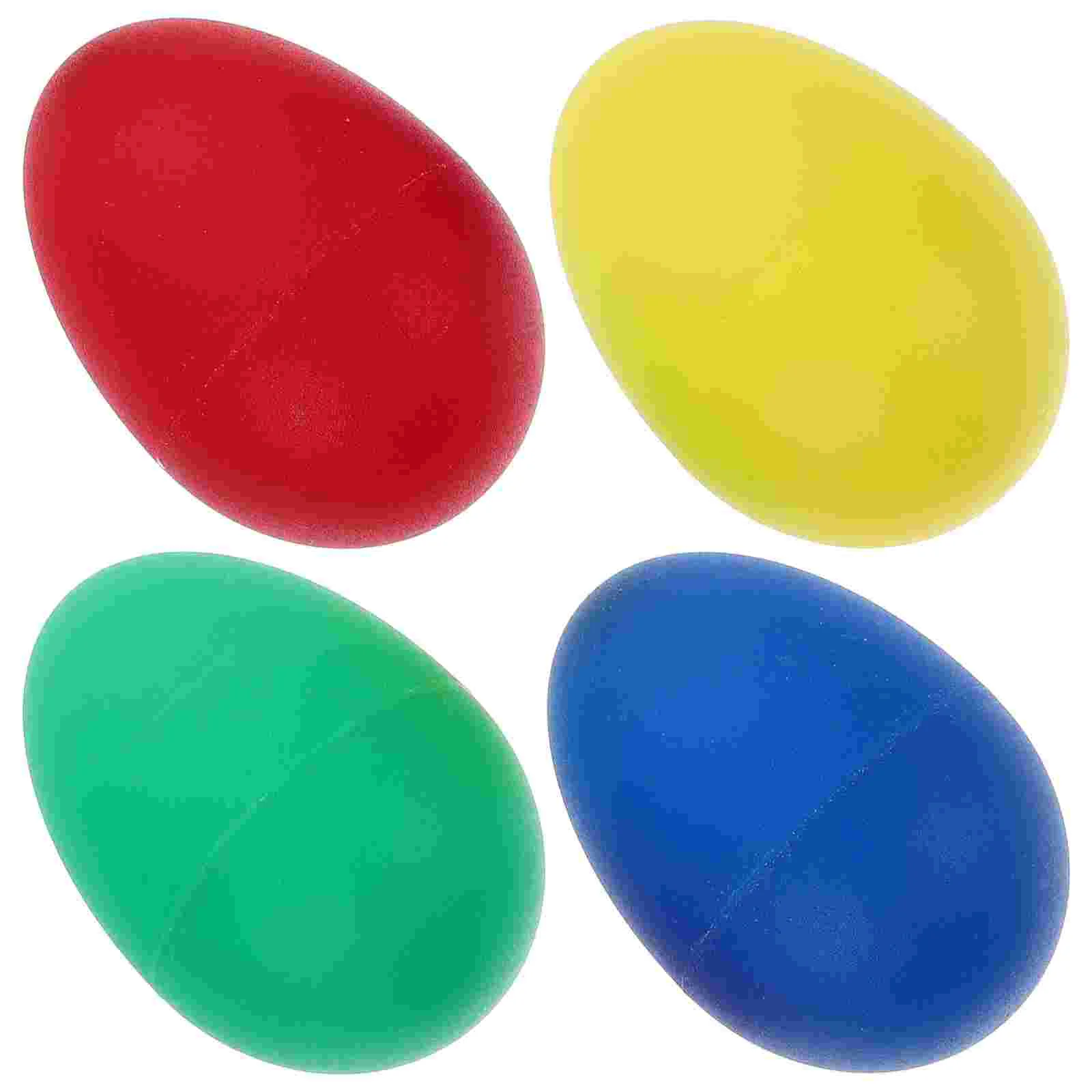 Plastic Percussion Egg Maracas Set Musical Instruments Kids Toys Durable Material Green Blue Yellow Red Color Sand 4Pcs