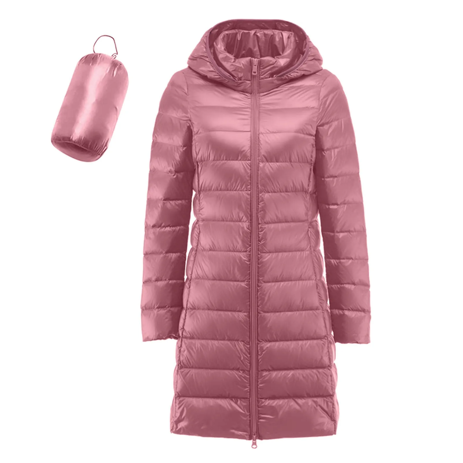 WomenWinterClothingWarmDownJacketLightweightLongDetachable