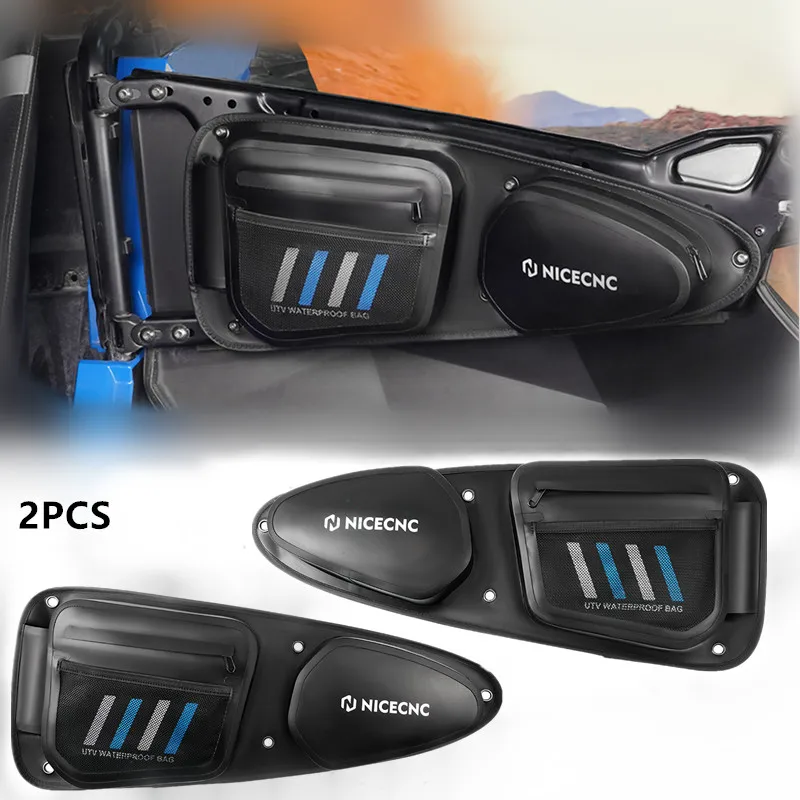

NICECNC UTV Side Door Bags for Polaris RZR XP 4 1000 2014-2022 Turbo S900 TPU Waterproof UTV Accessories Front Door Storage Pack