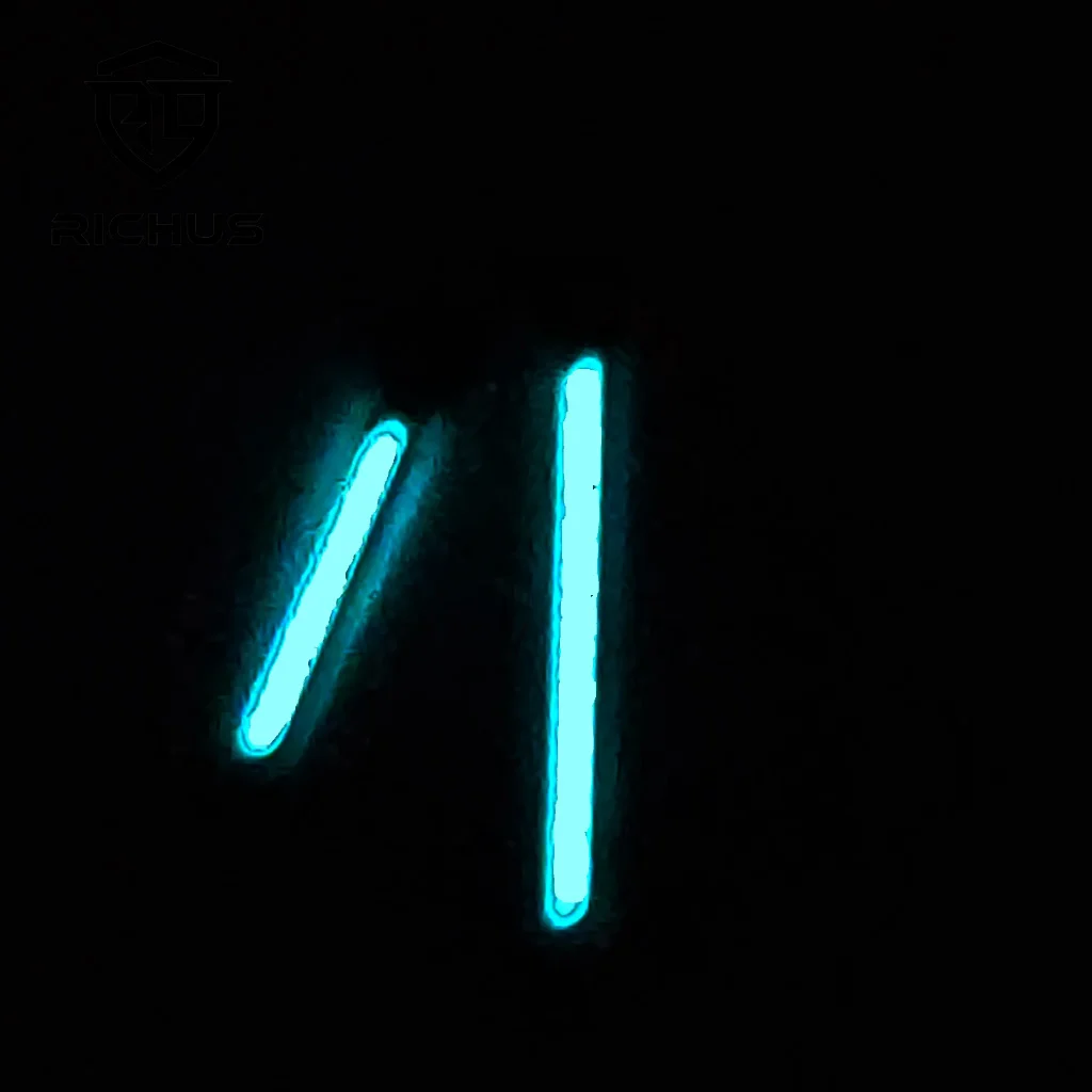 RICHUS Silver Watch Hands with Blue-Green Luminous Finish - Premium Watch Accessories