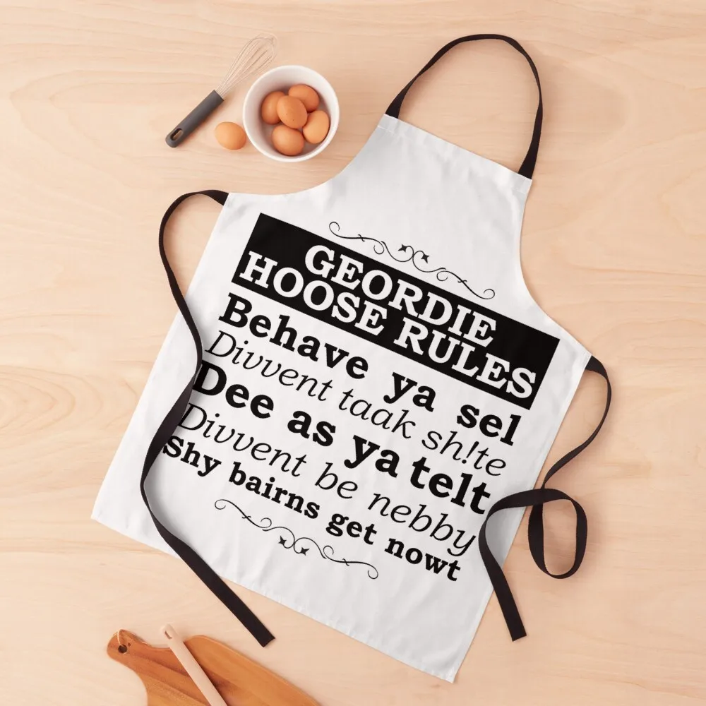 

Geordie House Rules Apron Aprons For Woman Apron Woman Kitchen Apron