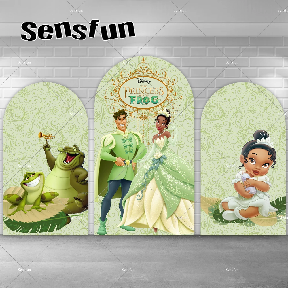 Princess Tiana And The Frog Arch Fondale Per Ragazze Baby Shower Festa Di Compleanno Sfondo Chiara Wall Banner Double Sided