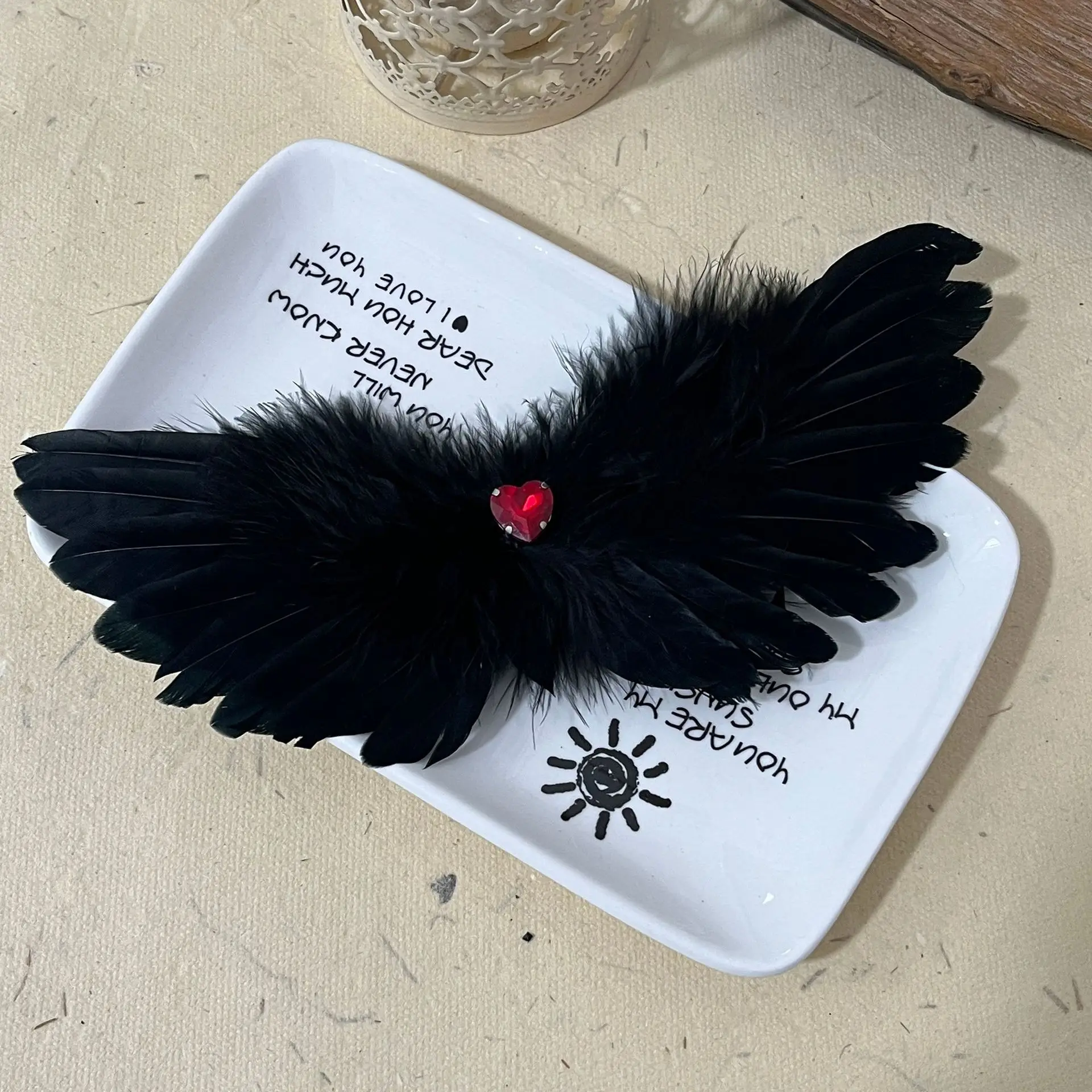 1 Stück Damen-Haarspangen, Federflügel, einfach, süß, cool, sanft, niedlich, Kawaii-Haarspangen, Lolita, Cos, Party, Haarschmuck, Mädchen – Detail 7