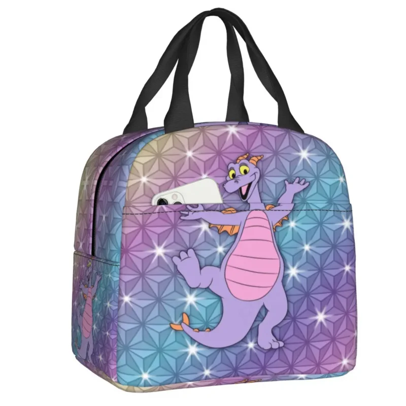 

Figment Purple Dinosaur Insulated Lunch Bag for Women Leakproof Cartoon Thermal Cooler Lunch Box Beach Camping Travel