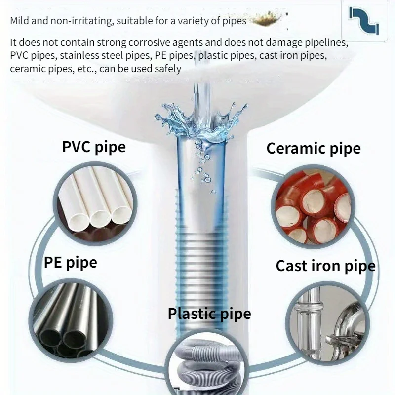 Pipe Dredging Agent 1PCS of 100ML Fixed Pipe Dredging Agent Mild and Non-Irritating Suitable For A Variety Of Pipes To Remove Odor
