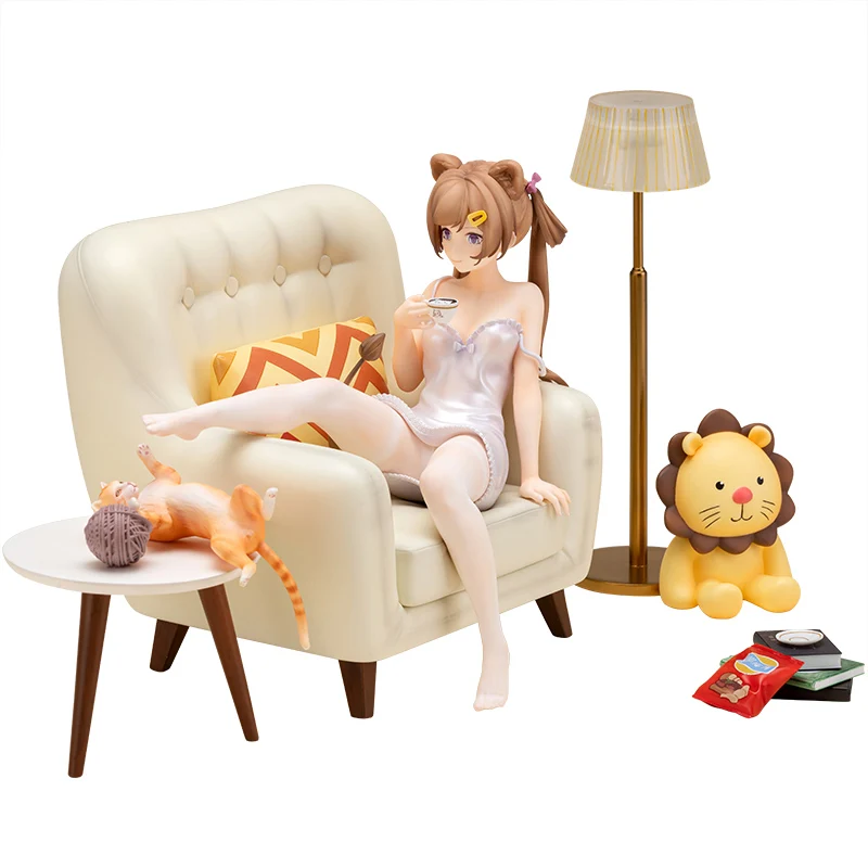 

GKMAX Kiara's teatime Chilaya's afternoon tea time Beast ear Niang Anime Figure Model Collecile Action Toys