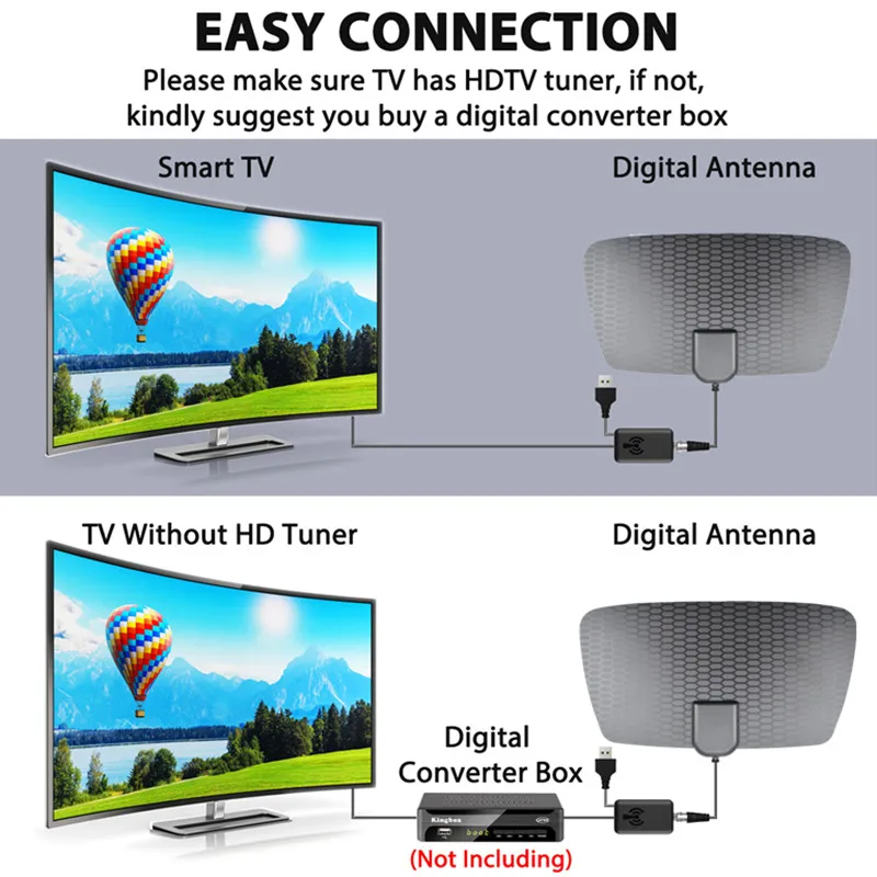 now tv stick HD Digital TV Antenna  Range - Support 4K 8K 1080p Fire tv Stick and All TVs - Indoor Smart Switch Amplifier Signal Booster hd antenna